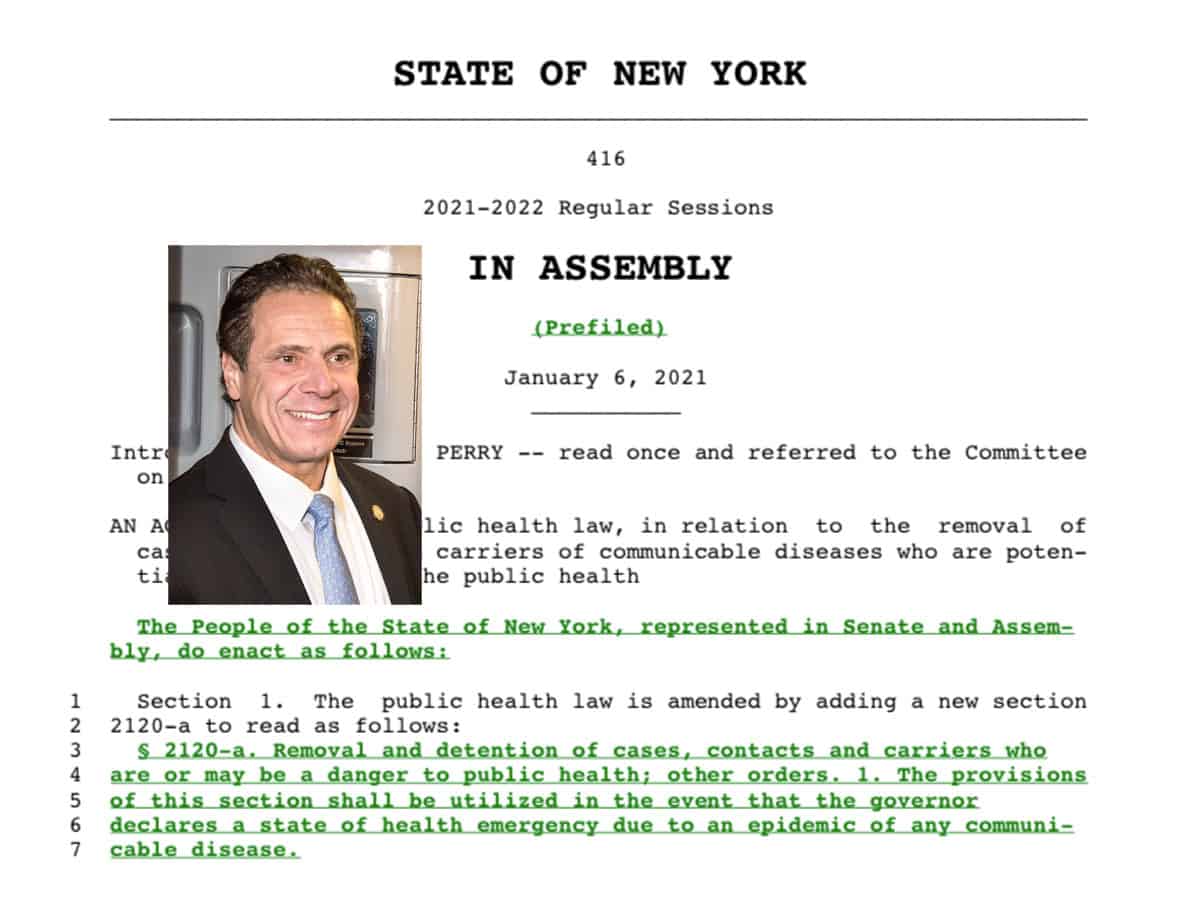 Editorial: Bill Proposed In New York To Give Governor Power To Detain ...